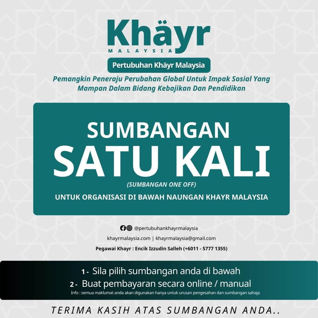 Sumbangan yang dibuat melalui landing page utama Khayr : Website Khayr Malaysia